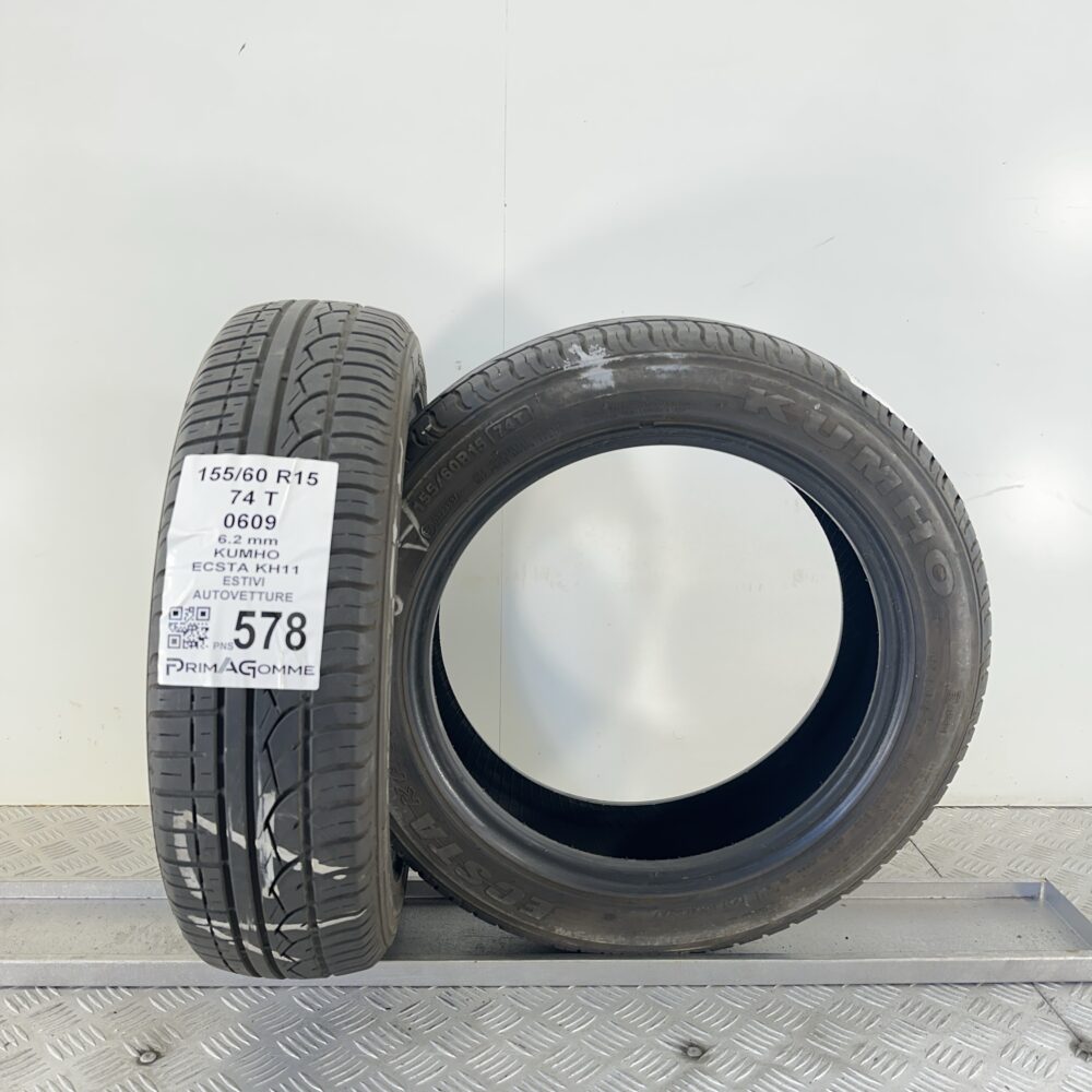 Pneumatici Usati 155 60 R15 74T Kumho Ecsta KH11 88% Estive | Gomme Usate | PrimaGomme.it Pneumatici Usati 155 60 R15 74T Kumho Ecsta KH11 88% Estive - immagine 5