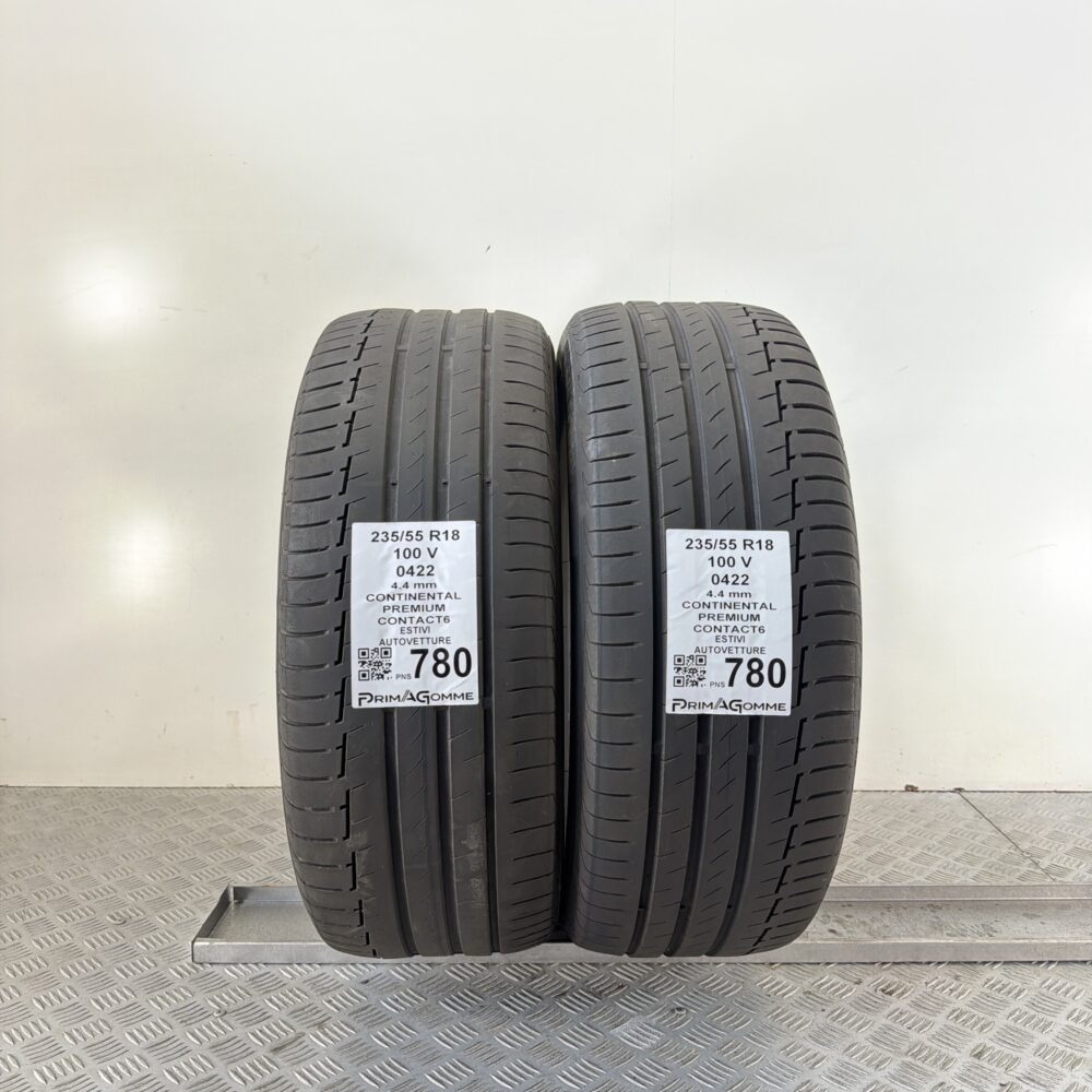 Pneumatici Usati 235 55 R18 100V Continental PremiumContact6 Estive | Gomme Usate | PrimaGomme.it Pneumatici Usati 235 55 R18 100V Continental PremiumContact6 Estive