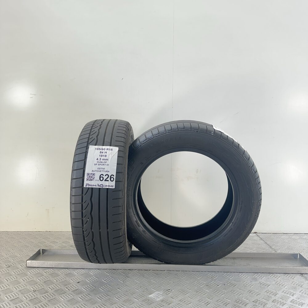 Pneumatici Usati 185 60 R15 84H Dunlop SP Sport 01 Estive | Gomme Usate | PrimaGomme.it Pneumatici Usati 185 60 R15 84H Dunlop SP Sport 01 Estive - immagine 4