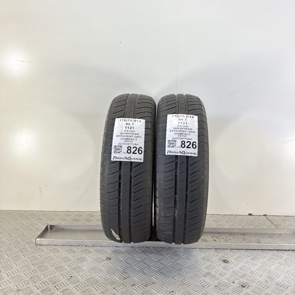 Pneumatici Usati 175 70 R14 84T Goodyear EfficientGrip Compact 78% Estive | Gomme Usate | PrimaGomme.it Pneumatici Usati 175 70 R14 84T Goodyear EfficientGrip Compact 78% Estive