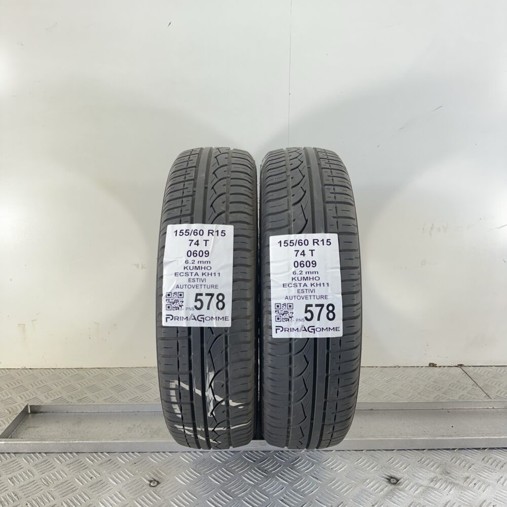 Pneumatici Usati 155 60 R15 74T Kumho Ecsta KH11 88% Estive | Gomme Usate | PrimaGomme.it Pneumatici Usati 155 60 R15 74T Kumho Ecsta KH11 88% Estive