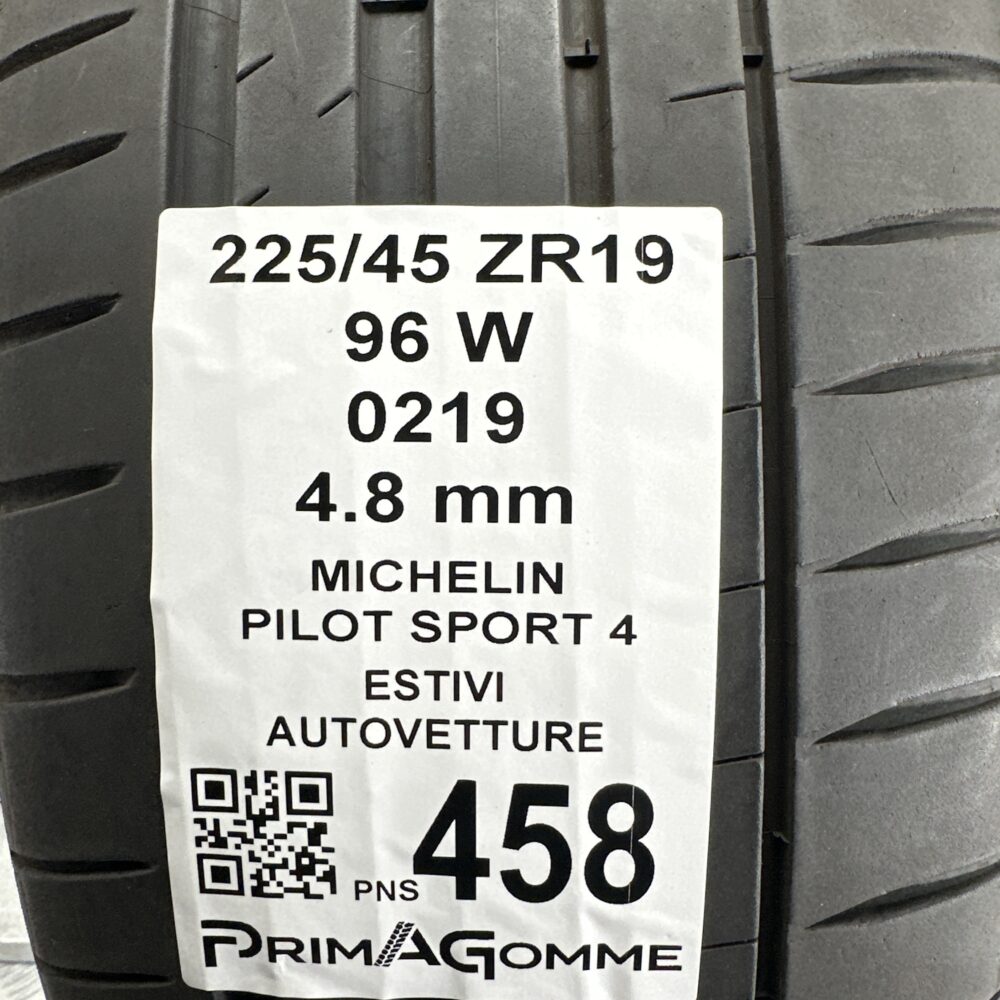 Pneumatici Usati 225 45 ZR19 96W Michelin Pilot Sport 4 Estive | Gomme Usate | PrimaGomme.it Pneumatici Usati 225 45 ZR19 96W Michelin Pilot Sport 4 Estive - immagine 3