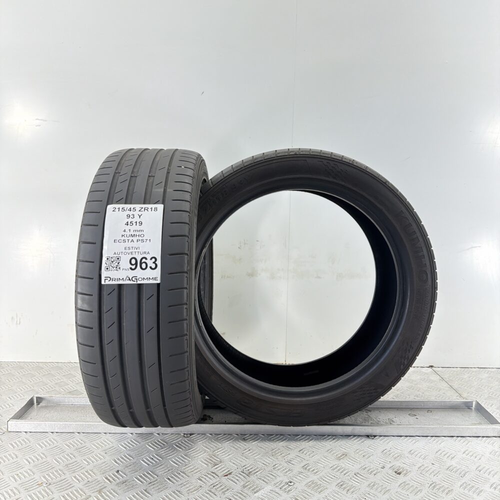 Pneumatici Usati 215 45 ZR18 93Y Kumho ECSTA PS71 Estive | Gomme Usate | PrimaGomme.it Pneumatici Usati 215 45 ZR18 93Y Kumho ECSTA PS71 Estive - immagine 4