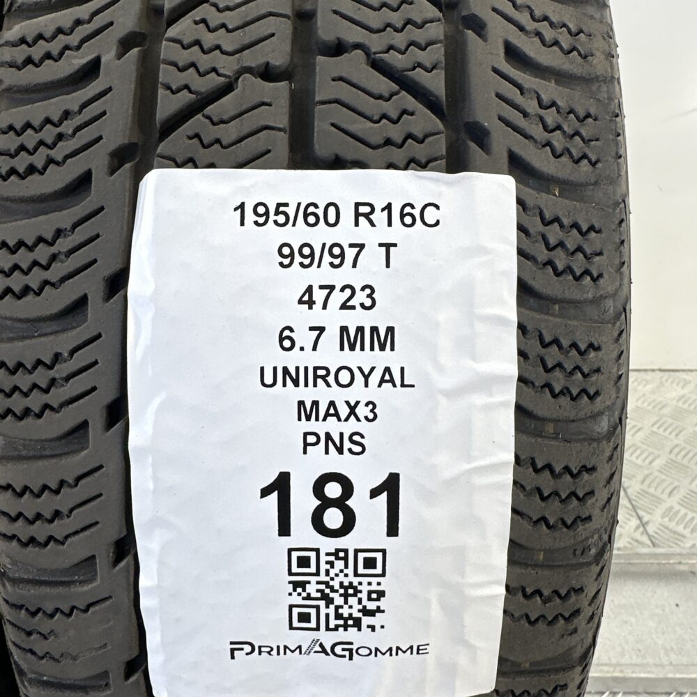 Pneumatici Usati 195 60 R16C 99/97T Uniroyal MAX3 95% Invernali | Gomme Usate | PrimaGomme.it Pneumatici Usati 195 60 R16C 99/97T Uniroyal MAX3 95% Invernali - immagine 3