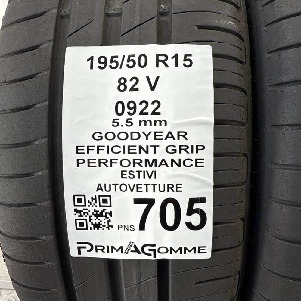 Pneumatici Usati 195 50 R15 82V Goodyear Efficient Grip Performance 78% Estive | Gomme Usate | PrimaGomme.it Pneumatici Usati 195 50 R15 82V Goodyear Efficient Grip Performance 78% Estive - immagine 3
