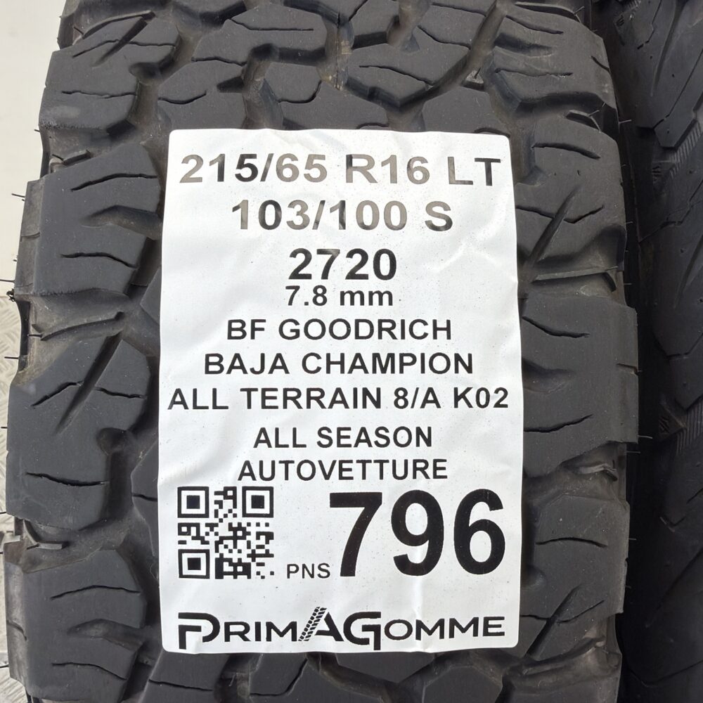 Pneumatici Usati 215 65 R16 LT 103/100 S BF Goodrich Champion 75% Quattro Stagioni | Gomme Usate | PrimaGomme.it Pneumatici Usati 215 65 R16 LT 103/100 S BF Goodrich Champion 75% Quattro Stagioni - immagine 3