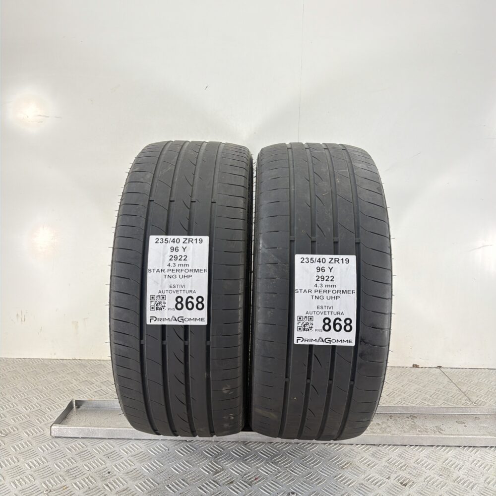 Pneumatici Usati 235 40 ZR19 96Y Star Performer TNG UHP Estive | Gomme Usate | PrimaGomme.it Pneumatici Usati 235 40 ZR19 96Y Star Performer TNG UHP Estive