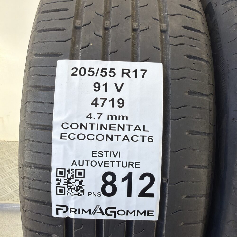 Pneumatici Usati 205 55 R17 91V Continental Ecocontact6 Estive | Gomme Usate | PrimaGomme.it Pneumatici Usati 205 55 R17 91V Continental Ecocontact6 Estive - immagine 3
