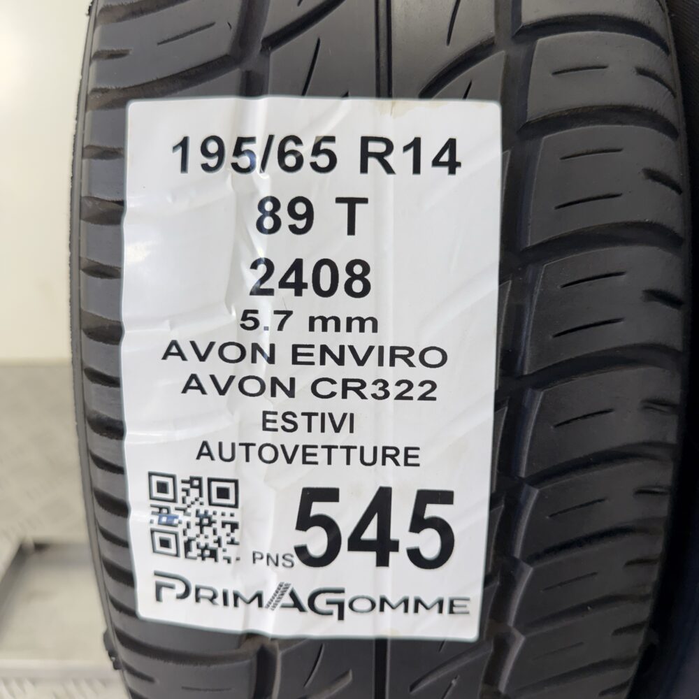 Pneumatici Usati 195 65 R14 89T Avon Enviro CR322 81% Estive | Gomme Usate | PrimaGomme.it Pneumatici Usati 195 65 R14 89T Avon Enviro CR322 81% Estive - immagine 3