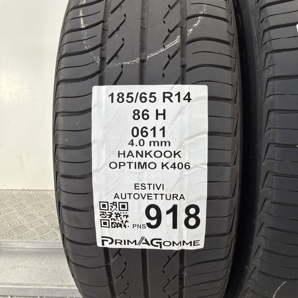 Pneumatici Usati 185 65 R14 86H Hankook Optimo K406 Estive | Gomme Usate | PrimaGomme.it Pneumatici Usati 185 65 R14 86H Hankook Optimo K406 Estive - immagine 3