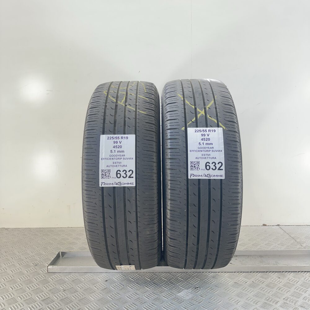Pneumatici Usati 225 55 R19 99V Goodyear EfficientGrip SUV4X4 73% Estive | Gomme Usate | PrimaGomme.it Pneumatici Usati 225 55 R19 99V Goodyear EfficientGrip SUV4X4 73% Estive