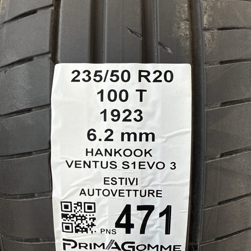 Pneumatici Usati 235 50 R20 100T Hankook Ventus S1Evo 3 90% Estive | Gomme Usate | PrimaGomme.it Pneumatici Usati 235 50 R20 100T Hankook Ventus S1Evo 3 90% Estive - immagine 2