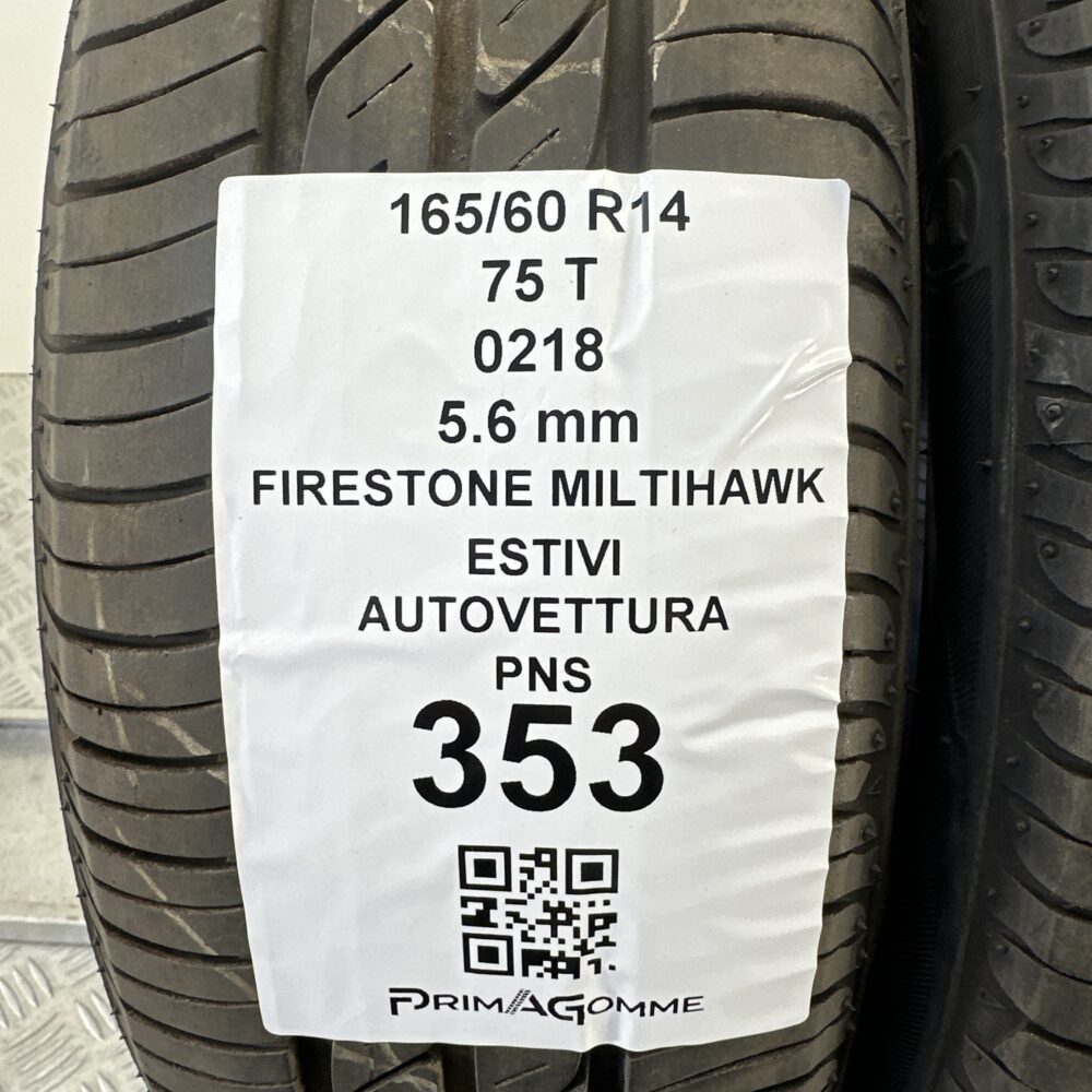 Pneumatici Usati 165 60 R14 75T Firestone Multihawk 82% Estive | Gomme Usate | PrimaGomme.it Pneumatici Usati 165 60 R14 75T Firestone Multihawk 82% Estive - immagine 3
