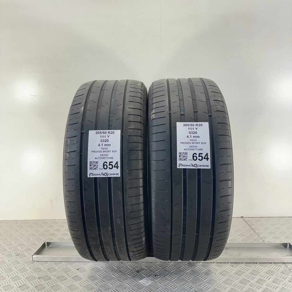 Pneumatici Usati 265 50 R20 111Y Toyo Proxes Sport SUV Estive | Gomme Usate | PrimaGomme.it Pneumatici Usati 265 50 R20 111Y Toyo Proxes Sport SUV Estive