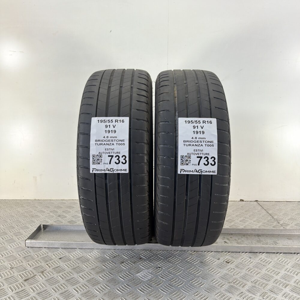 Pneumatici Usati 195 55 R16 91V Bridgestone Turanza T005 Estive | Gomme Usate | PrimaGomme.it Pneumatici Usati 195 55 R16 91V Bridgestone Turanza T005 Estive