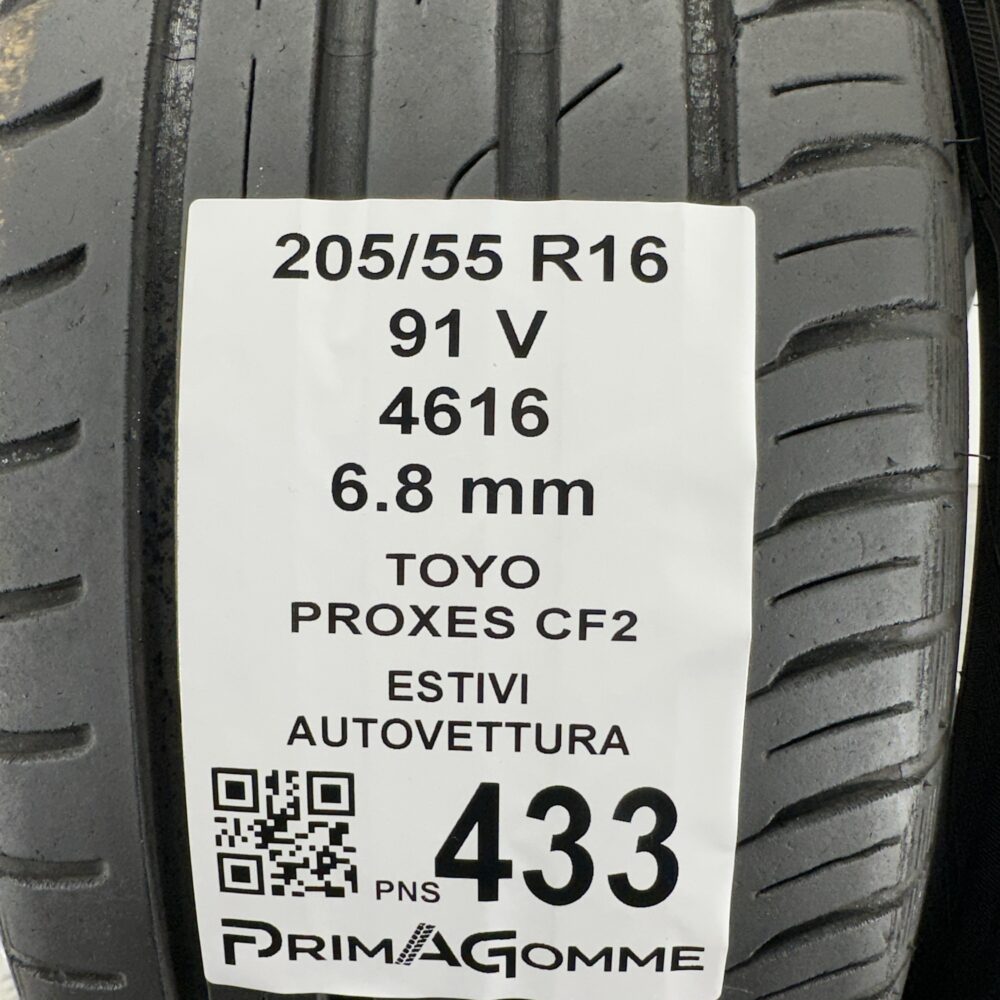 Pneumatici Usati 205 55 R16 91V Toyo Proxes CF2 97% Estive | Gomme Usate | PrimaGomme.it Pneumatici Usati 205 55 R16 91V Toyo Proxes CF2 97% Estive - immagine 3