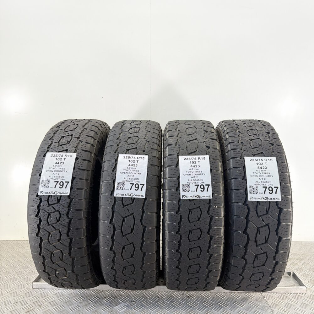 Pneumatici Usati 225 75 R15 102T Toyo Tires Open Country A/T 2 85% Quattro Stagioni | Gomme Usate | PrimaGomme.it Pneumatici Usati 225 75 R15 102T Toyo Tires Open Country A/T 2 85% Quattro Stagioni