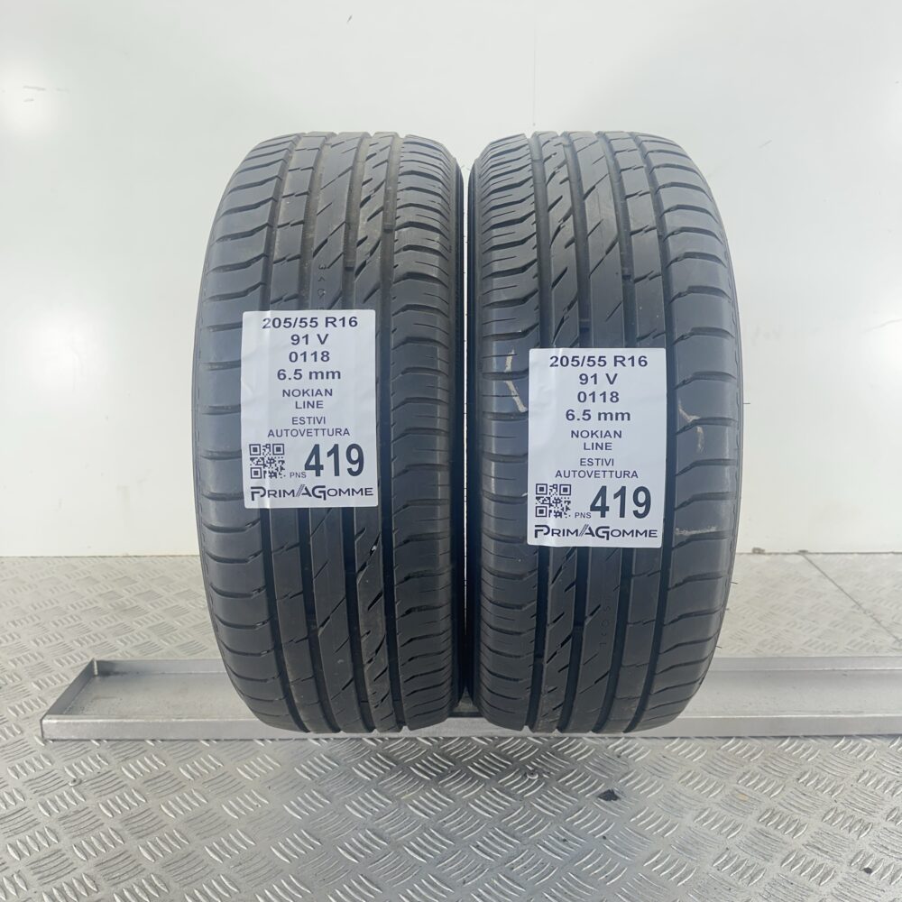 Pneumatici Usati 205 55 R16 91V Nokian Line 93% Estive | Gomme Usate | PrimaGomme.it Pneumatici Usati 205 55 R16 91V Nokian Line 93% Estive
