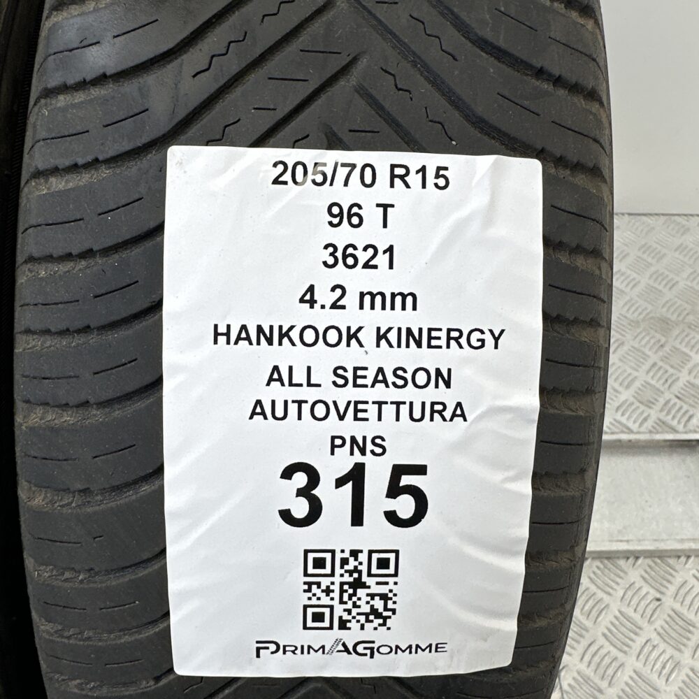 Pneumatici Usati 205 70 R15 96T Hankook Kinergy Quattro Stagioni | Gomme Usate | PrimaGomme.it Pneumatici Usati 205 70 R15 96T Hankook Kinergy Quattro Stagioni - immagine 3