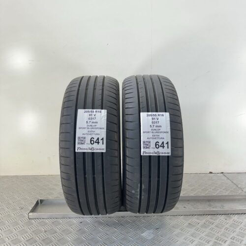 Pneumatici Usati 205 55 R16 91V Dunlop Sport BluResponse 81% Estive