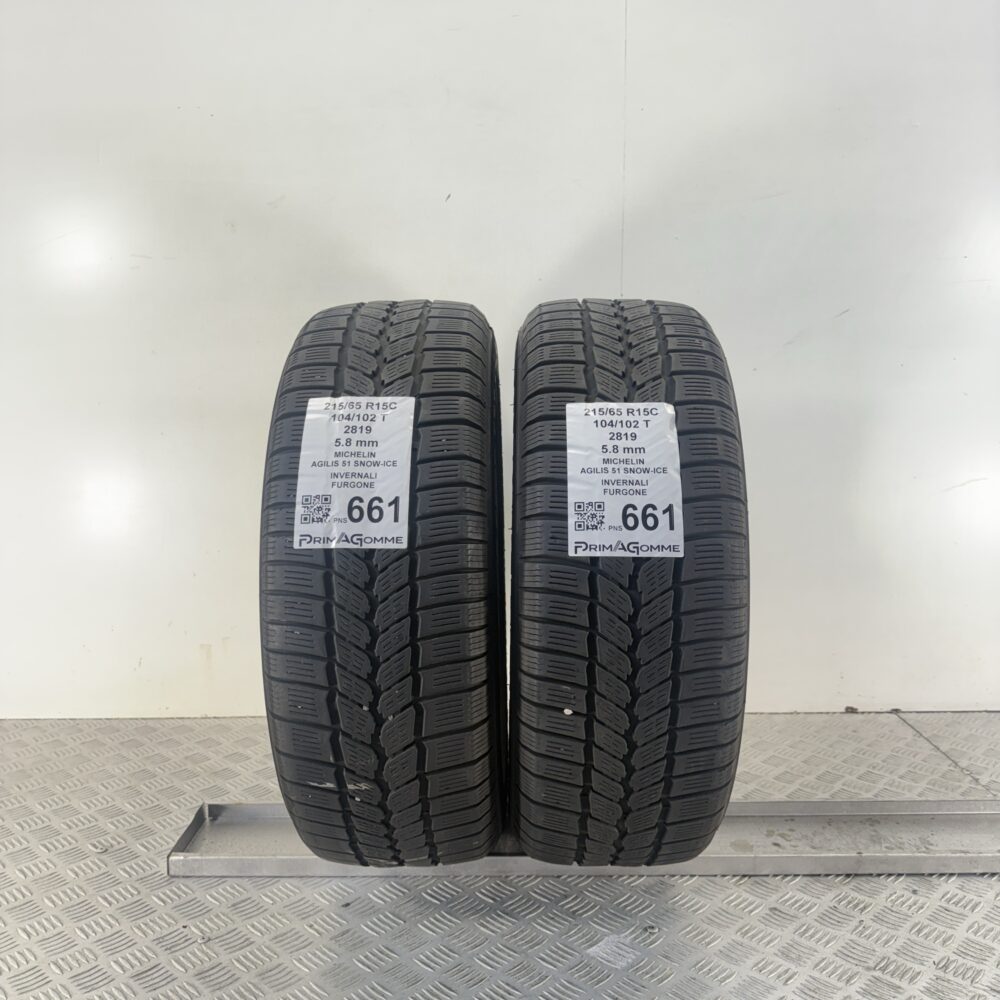 Pneumatici Usati 215 65 R15C 104/102T Michelin Agilis 51 Snow-Ice 83% Invernali | Gomme Usate | PrimaGomme.it Pneumatici Usati 215 65 R15C 104/102T Michelin Agilis 51 Snow-Ice 83% Invernali