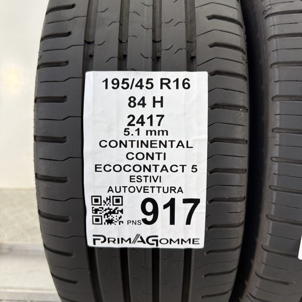Pneumatici Usati 195 45 R16 84H Continental Ecocontact 5 73% Estive | Gomme Usate | PrimaGomme.it Pneumatici Usati 195 45 R16 84H Continental Ecocontact 5 73% Estive - immagine 3