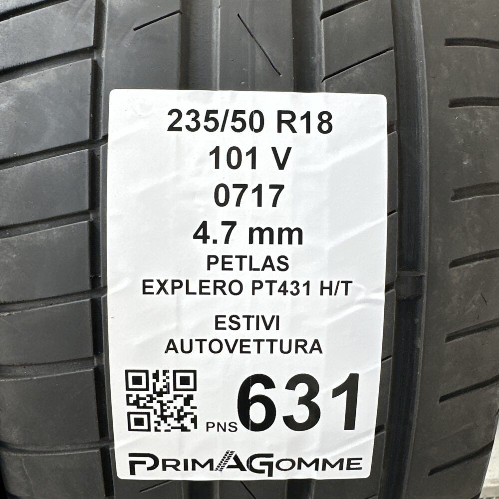 Pneumatici Usati 235 50 R18 101V Petlas Explero PT431 H/T Estive | Gomme Usate | PrimaGomme.it Pneumatici Usati 235 50 R18 101V Petlas Explero PT431 H/T Estive - immagine 3