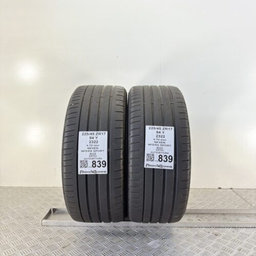 Pneumatici Usati 225 45 ZR17 94Y Nexen Nfera Sport Estive