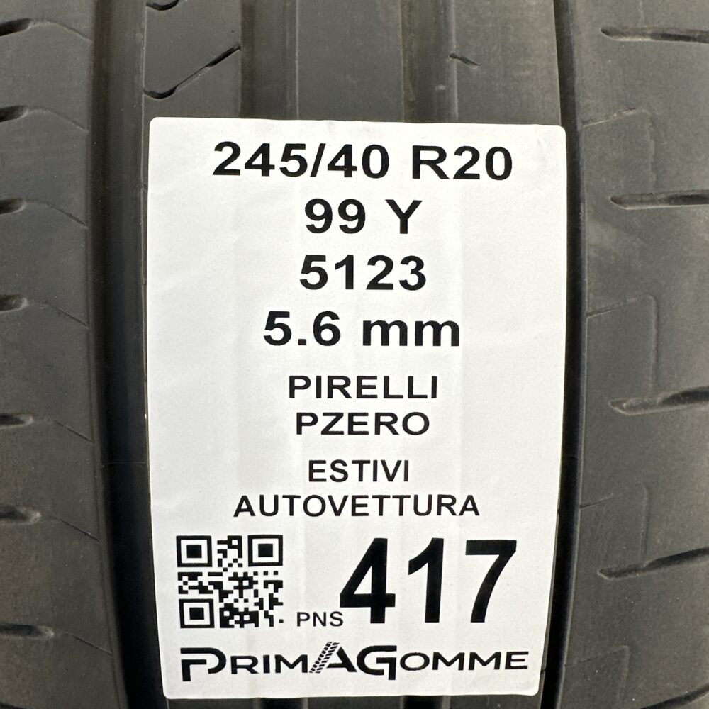 Pneumatici Usati 245 40 R20 99Y Pirelli PZero 82% Estive | Gomme Usate | PrimaGomme.it Pneumatici Usati 245 40 R20 99Y Pirelli PZero 82% Estive - immagine 3