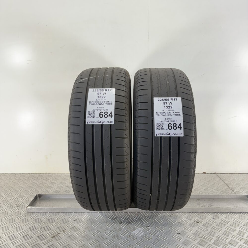 Pneumatici Usati 225 55 R17 97W Bridgestone Turanza T005 73% Estive | Gomme Usate | PrimaGomme.it Pneumatici Usati 225 55 R17 97W Bridgestone Turanza T005 73% Estive