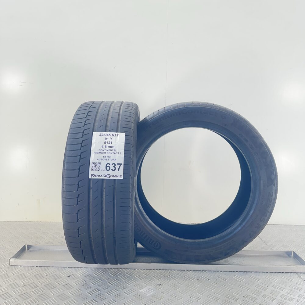 Pneumatici Usati 225 45 R17 91Y Continental Premium Contact 6 Estive | Gomme Usate | PrimaGomme.it Pneumatici Usati 225 45 R17 91Y Continental Premium Contact 6 Estive - immagine 4