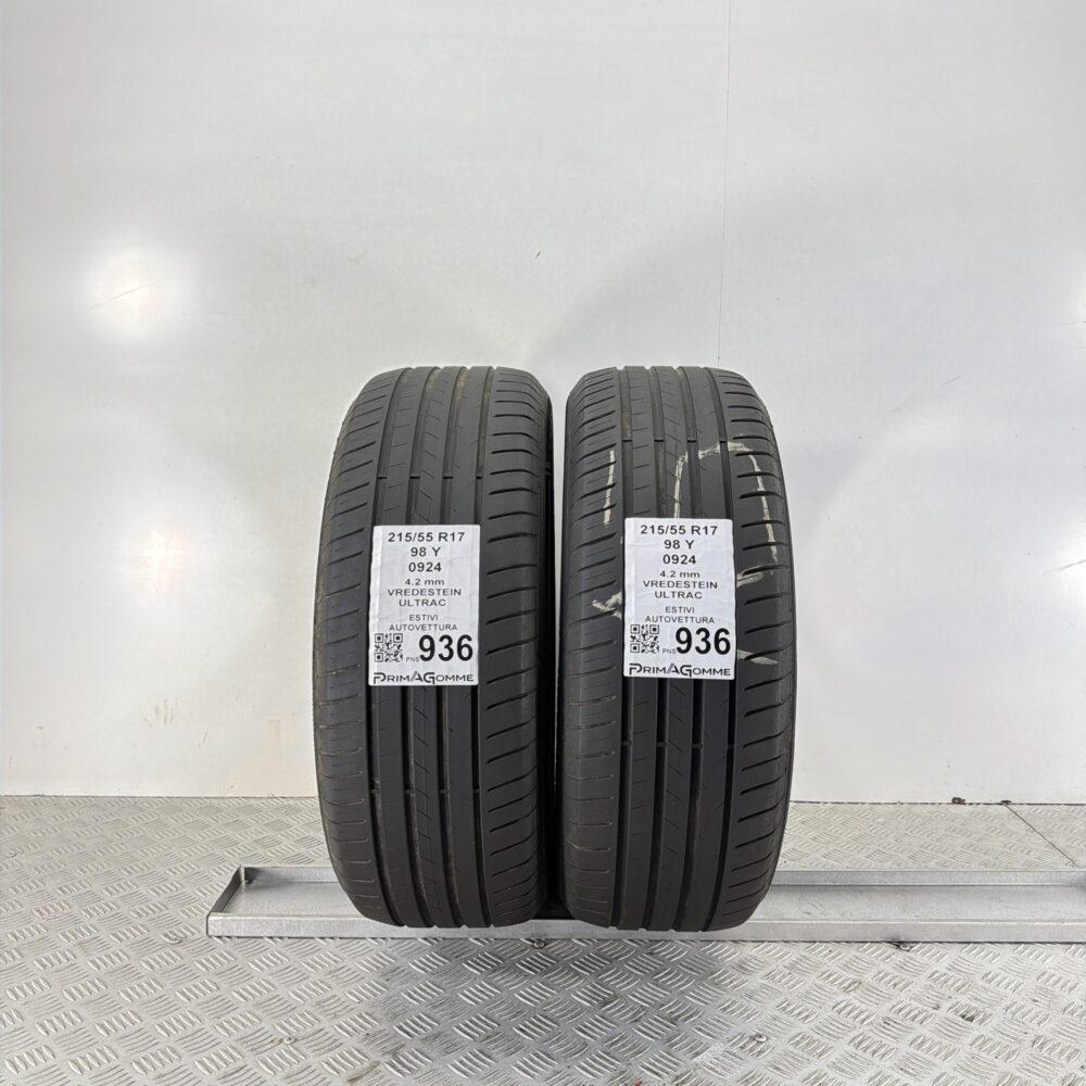 Pneumatici Usati 215 55 R17 98Y Vredestein Ultrac Estive | Gomme Usate | PrimaGomme.it Pneumatici Usati 215 55 R17 98Y Vredestein Ultrac Estive