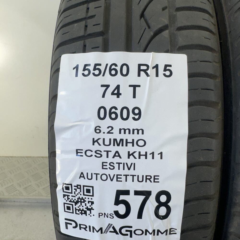 Pneumatici Usati 155 60 R15 74T Kumho Ecsta KH11 88% Estive | Gomme Usate | PrimaGomme.it Pneumatici Usati 155 60 R15 74T Kumho Ecsta KH11 88% Estive - immagine 3