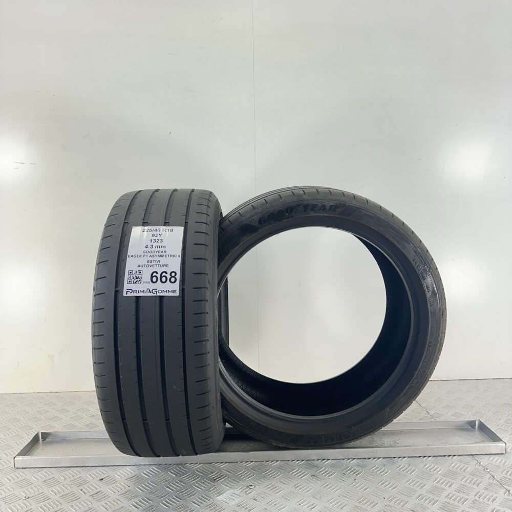 Pneumatici Usati 225 40 R18 92Y Goodyear Eagle F1 Asymmetric 6 Estive | Gomme Usate | PrimaGomme.it Pneumatici Usati 225 40 R18 92Y Goodyear Eagle F1 Asymmetric 6 Estive - immagine 4
