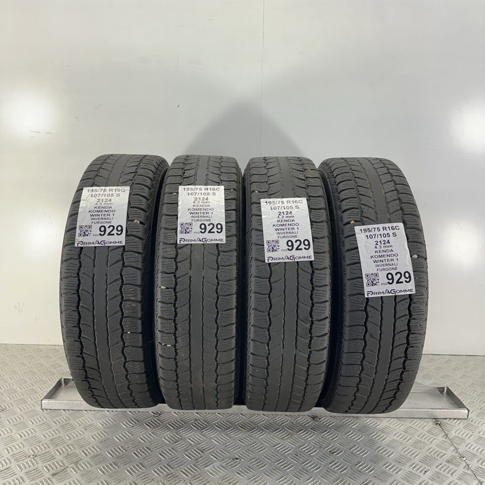 Pneumatici Usati 195 75 R16C 107 105S Kenda Komondo Winter 1 Invernali | Gomme Usate | PrimaGomme.it Pneumatici Usati 195 75 R16C 107 105S Kenda Komondo Winter 1 Invernali