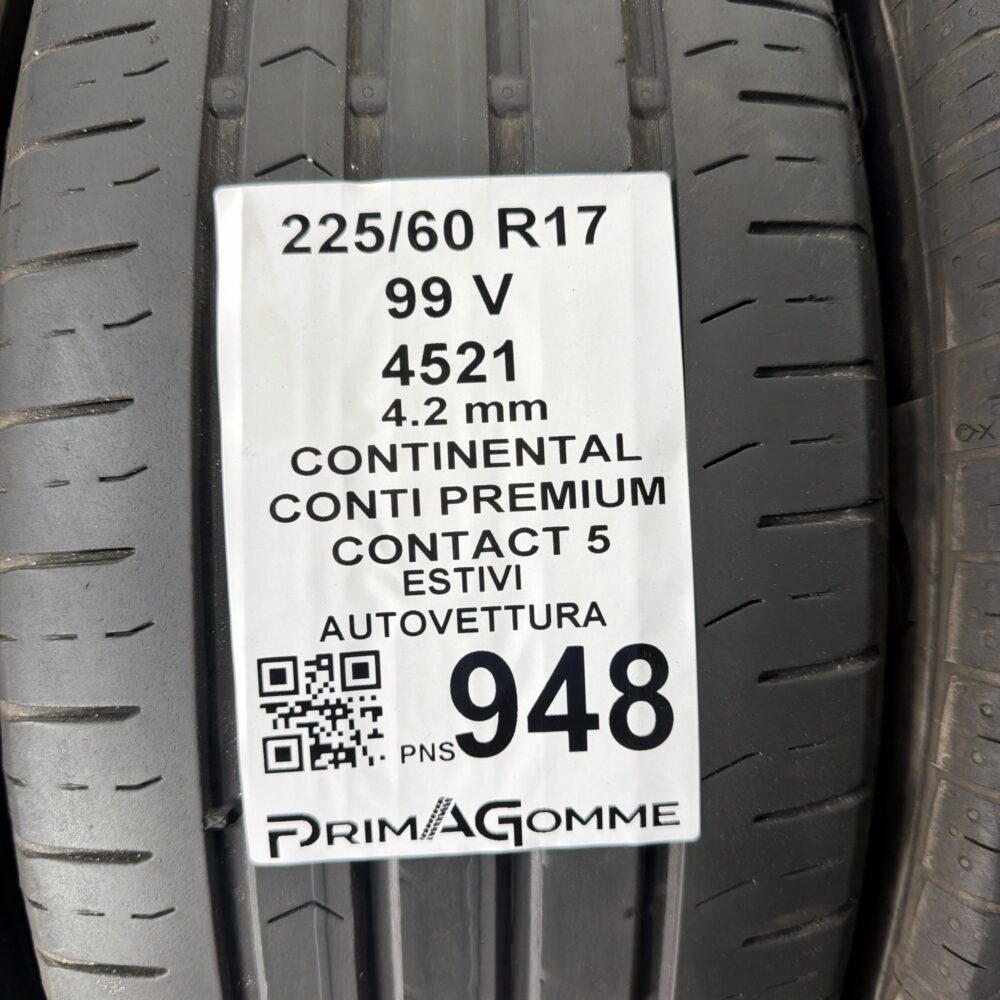 Pneumatici Usati 225 60 R17 99V Continental Conti Contact 5 Estive | Gomme Usate | PrimaGomme.it Pneumatici Usati 225 60 R17 99V Continental Conti Contact 5 Estive - immagine 3