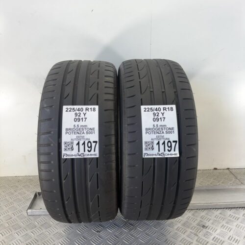 Gomme Usate 225 40 R18 92Y Bridgestone Potenza S001 78% Estive