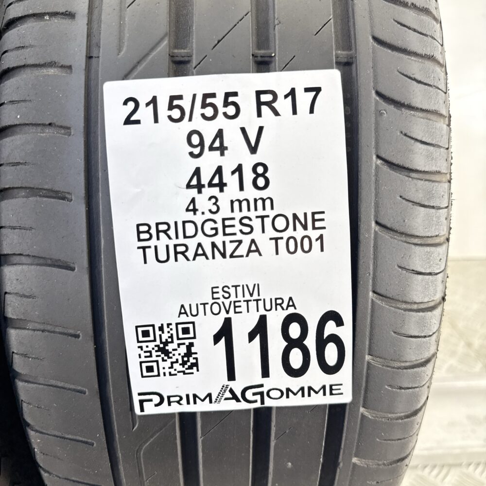 Gomme Usate 215 55 R17 94V Bridgestone Turanza T001 Estive | Gomme Usate | PrimaGomme.it Gomme Usate 215 55 R17 94V Bridgestone Turanza T001 Estive - immagine 3