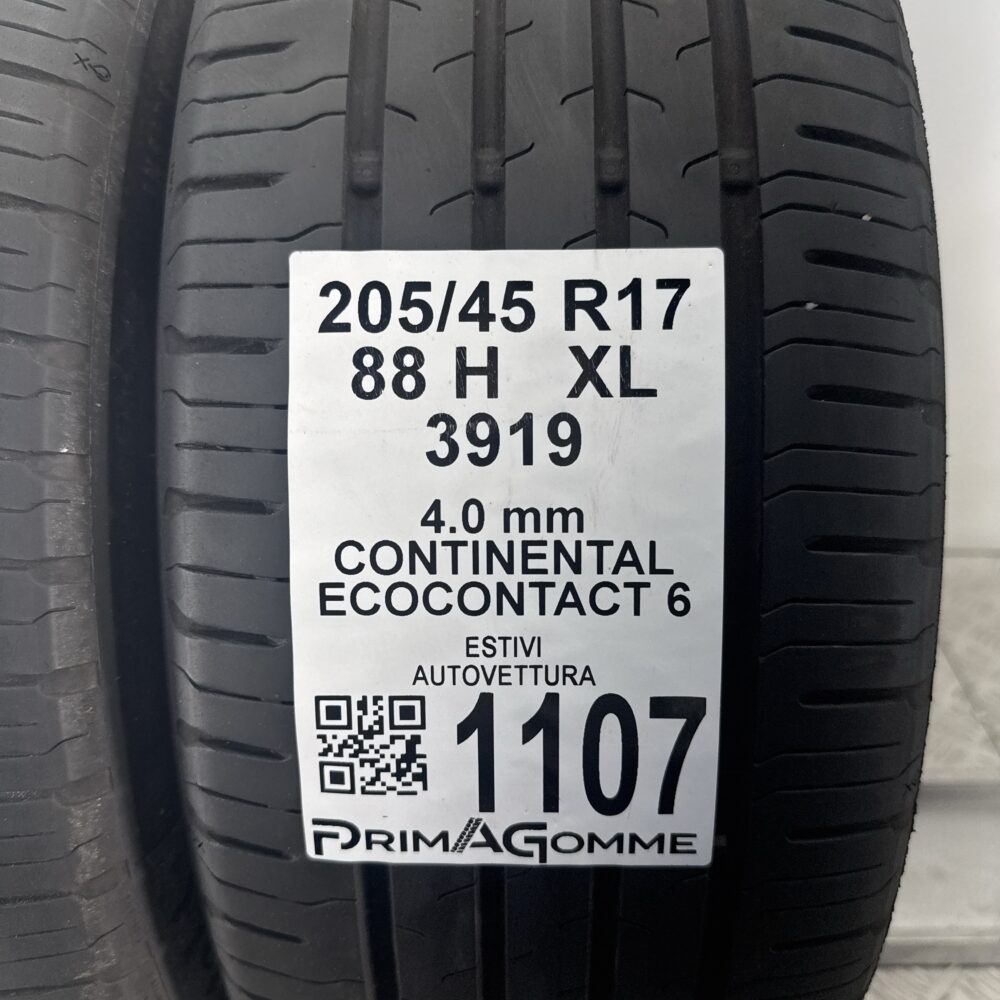 Gomme Usate 205 45 R17 XL 88H Continental Ecocontact 6 Estive | Gomme Usate | PrimaGomme.it Gomme Usate 205 45 R17 XL 88H Continental Ecocontact 6 Estive - immagine 3