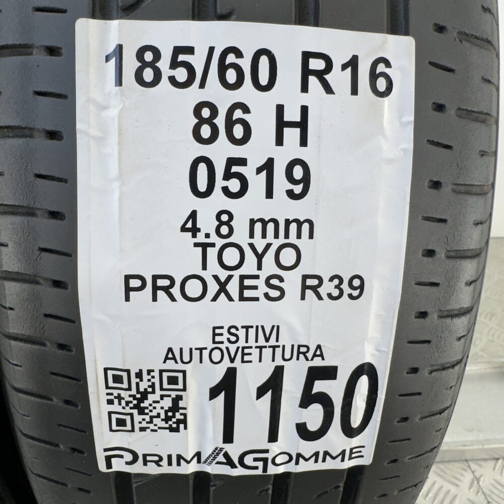 Gomme Usate 185 60 R16 86H Toyo Proxes R39 68% Estive | Gomme Usate | PrimaGomme.it Gomme Usate 185 60 R16 86H Toyo Proxes R39 68% Estive - immagine 3
