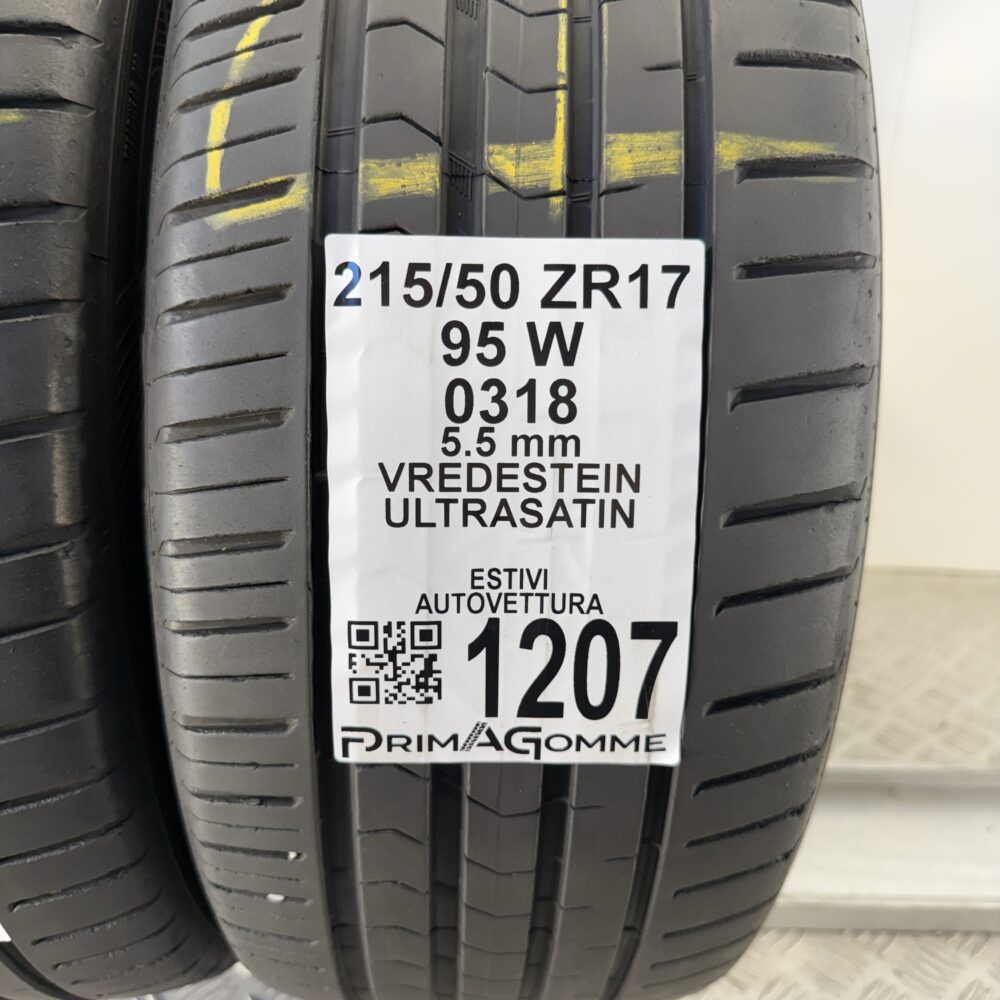 Gomme Usate 215 50 ZR17 95W Vredestein Ultrasatin 78% Estive | Gomme Usate | PrimaGomme.it Gomme Usate 215 50 ZR17 95W Vredestein Ultrasatin 78% Estive - immagine 3