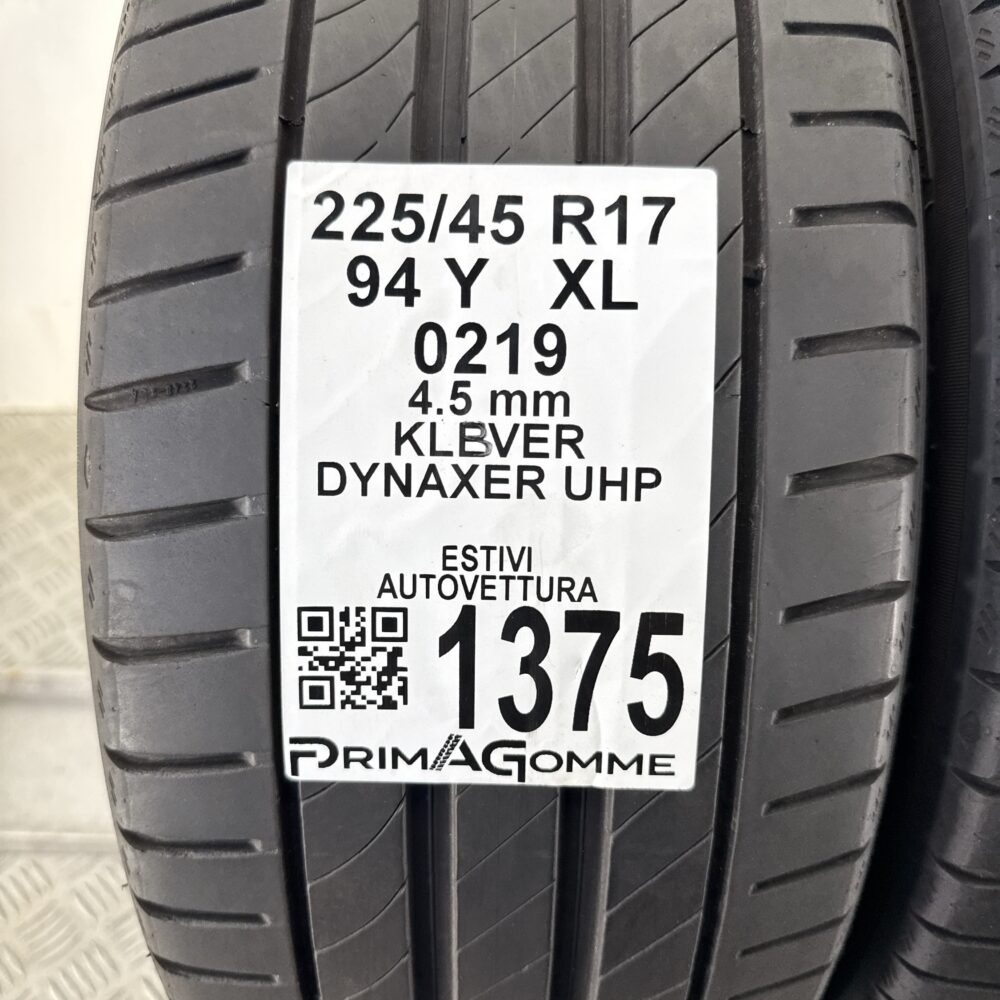 Pneumatici Usati 225 45 R17 XL 94Y Kleber Dynaxer UHP Estive | Gomme Usate | PrimaGomme.it Pneumatici usati 225 45 R17 Kleber Dynaxer UHP - foto 7
