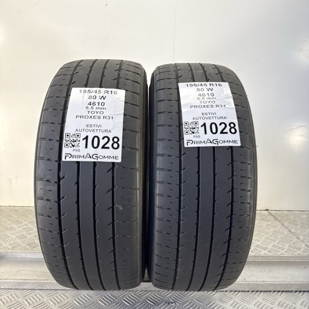 Gomme Usate 195 45 R16 80W Toyo Proxes R31 78% Estive | Gomme Usate | PrimaGomme.it Gomme Usate 195 45 R16 80W Toyo Proxes R31 78% Estive - immagine 10