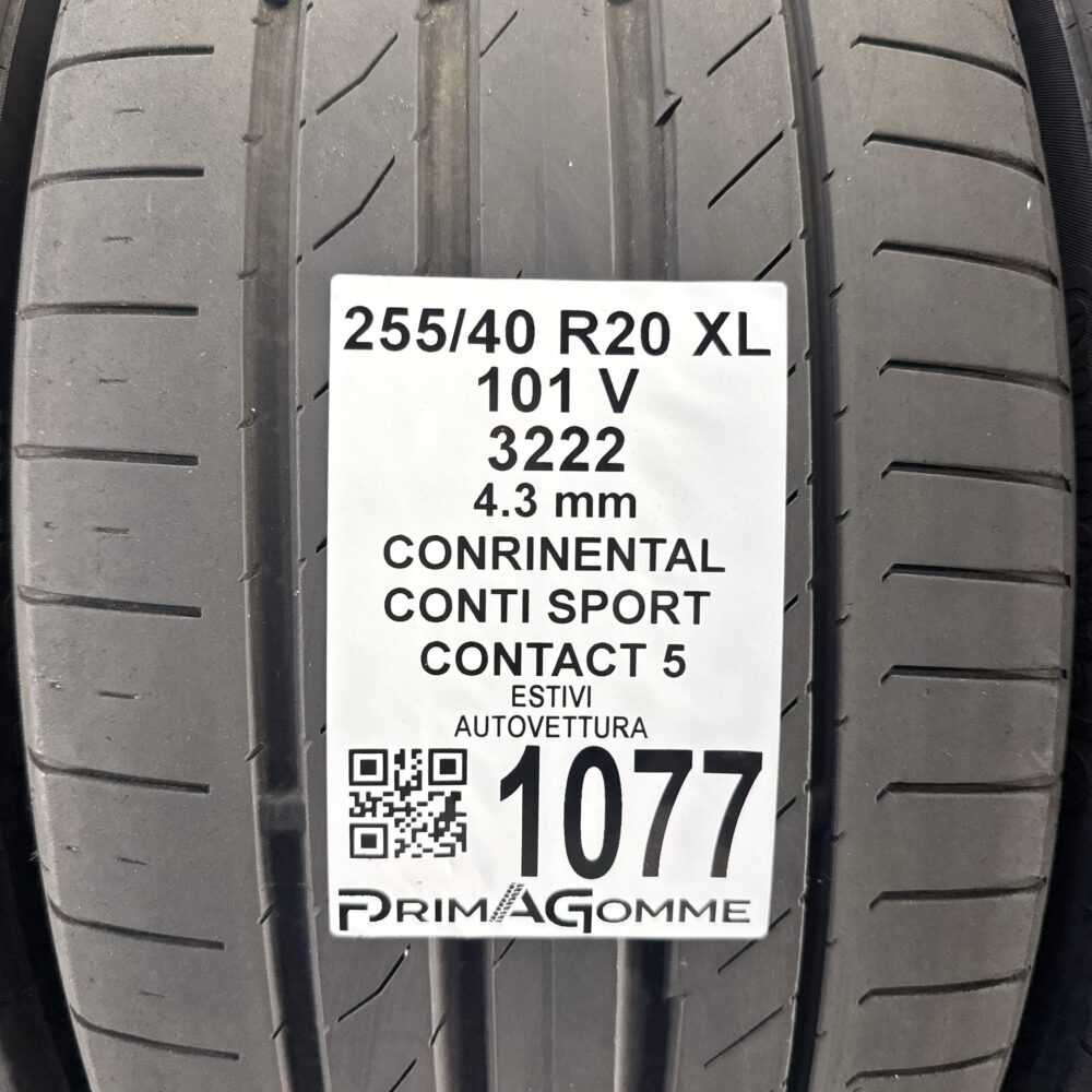 Gomme Usate 255 40 R20 XL 101V Continental ContiSportContact 5 Estive | Gomme Usate | PrimaGomme.it Gomme Usate 255 40 R20 XL 101V Continental ContiSportContact 5 Estive - immagine 3