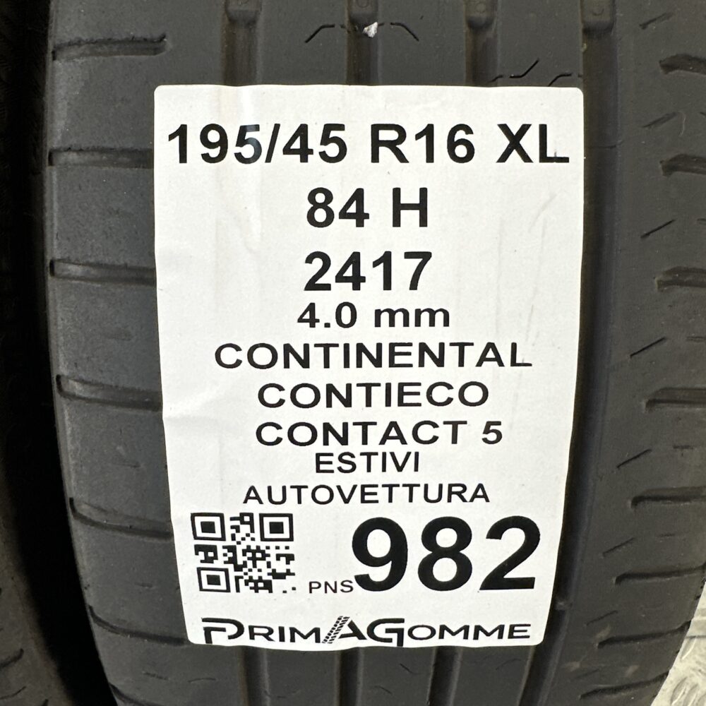 Gomme Usate 195 45 R16 XL 84H Continental ContiEcoContact 5 Estive | Gomme Usate | PrimaGomme.it Gomme Usate 195 45 R16 XL 84H Continental ContiEcoContact 5 Estive - immagine 3