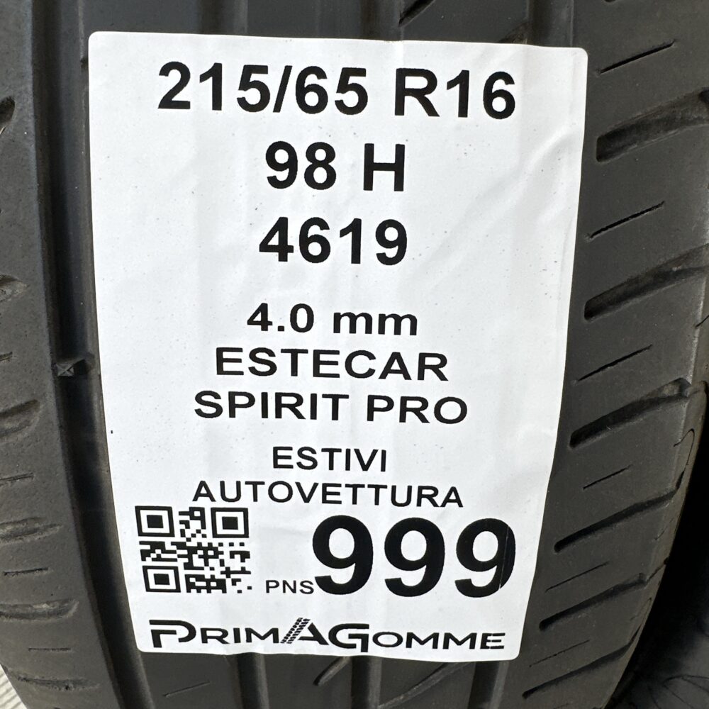Gomme Usate 215 65 R16 98H Esatecar Spirit Pro Estive | Gomme Usate | PrimaGomme.it Gomme Usate 215 65 R16 98H Esatecar Spirit Pro Estive - immagine 3
