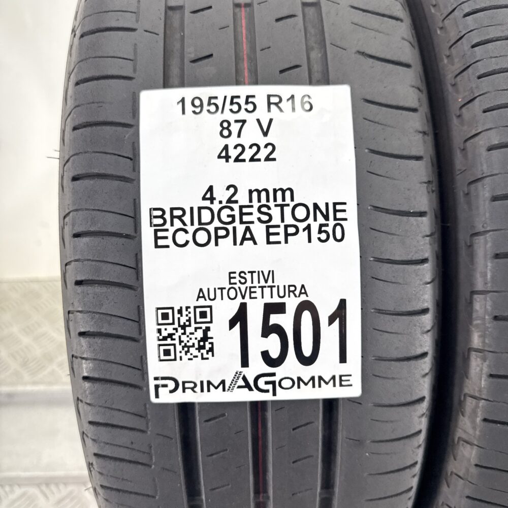 Gomme Usate 195 55 R16 87V Bridgestone Ecopia EP150 Estive | Gomme Usate | PrimaGomme.it Gomme Usate 195 55 R16 87V Bridgestone Ecopia EP150 Estive - immagine 3
