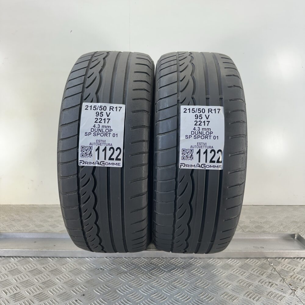 Gomme Usate 215 50 R17 95V Dunlop SP Sport 01 Estive | Gomme Usate | PrimaGomme.it Gomme Usate 215 50 R17 95V Dunlop SP Sport 01 Estive