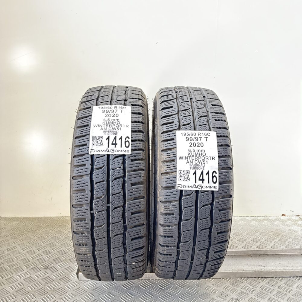 Gomme Usate 195 60 R16C 99 97T Kumho Winterportran CW51 88% Invernali | Gomme Usate | PrimaGomme.it Gomme Usate 195 60 R16C 99 97T Kumho Winterportran CW51 88% Invernali - immagine 10