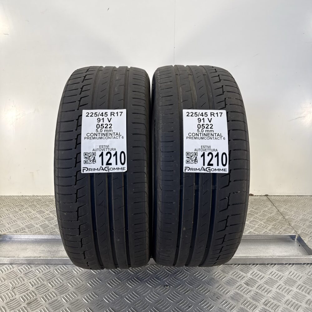 Gomme Usate 225 45 R17 91V Continental PremiumContact 6 71% Estive | Gomme Usate | PrimaGomme.it Gomme Usate 225 45 R17 91V Continental PremiumContact 6 71% Estive